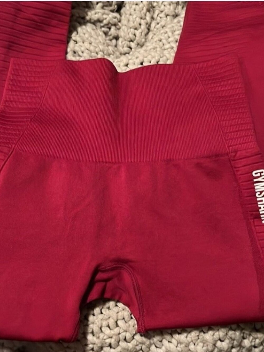 Gymshark Seamless High-Waist Workout Leggings in Raspberry - Picture 5 of 5